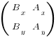 (matrix{2}{2}{B_x A_x B_y A_y })