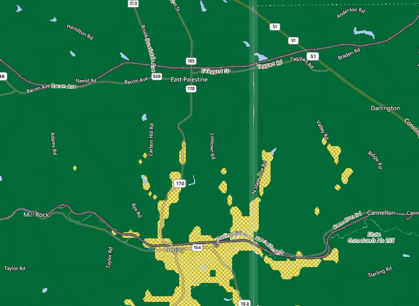 Cricket Wireless Coverage Map East Palestine