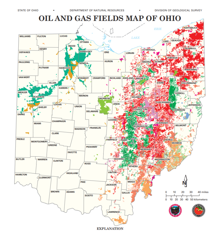 Oil and Gas Field Map of Ohio ⋆ A MarketPlace of Ideas