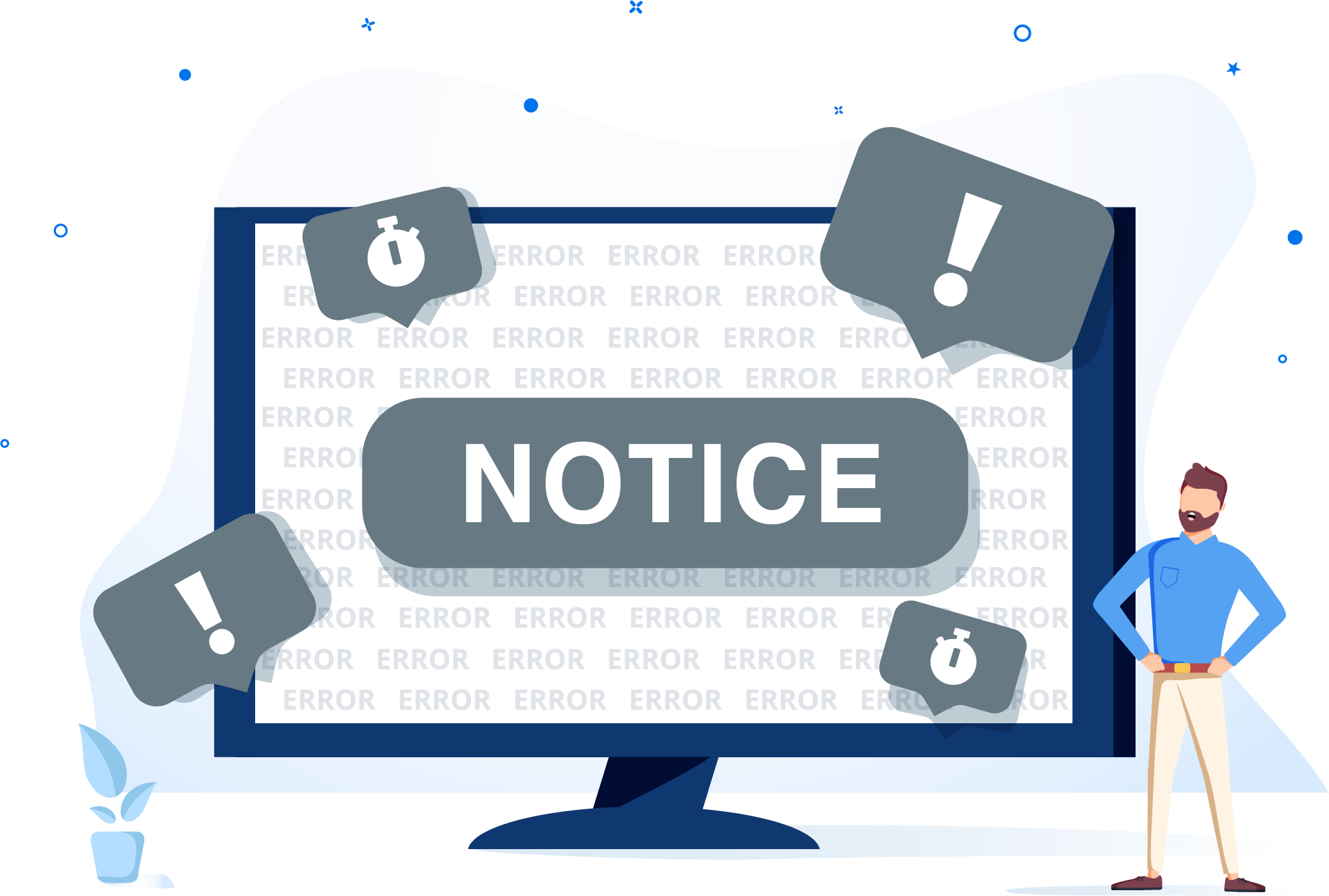 Computer with notices