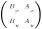(matrix{2}{2}{B_x A_x B_y A_y })