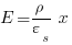 E = {rho}/{varepsilon_s} {x} 