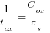 1/t_ox = {{C_ox}/{varepsilon_s}}