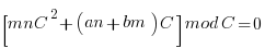 [ mnC^2+(an+bm)C ]mod C=0