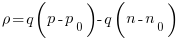  {rho}= q(p-p_0)-q(n-n_0)