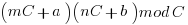 (mC+a)(nC+b)mod C 