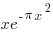 { xe^{-{pi}x^2}}