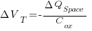 Delta V_T = - {  { Delta }{Q_Space}}/{C_ox}  