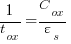1/t_ox = {{C_ox}/{varepsilon_s}}